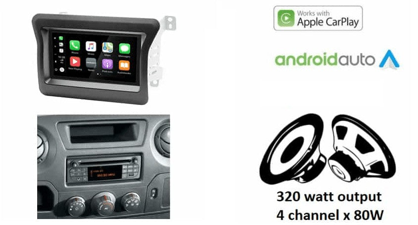 Nissan NV400 / Opel Movano / Renault Master (vanaf 2010) – CarPlay-autoradio · RD-675DBT