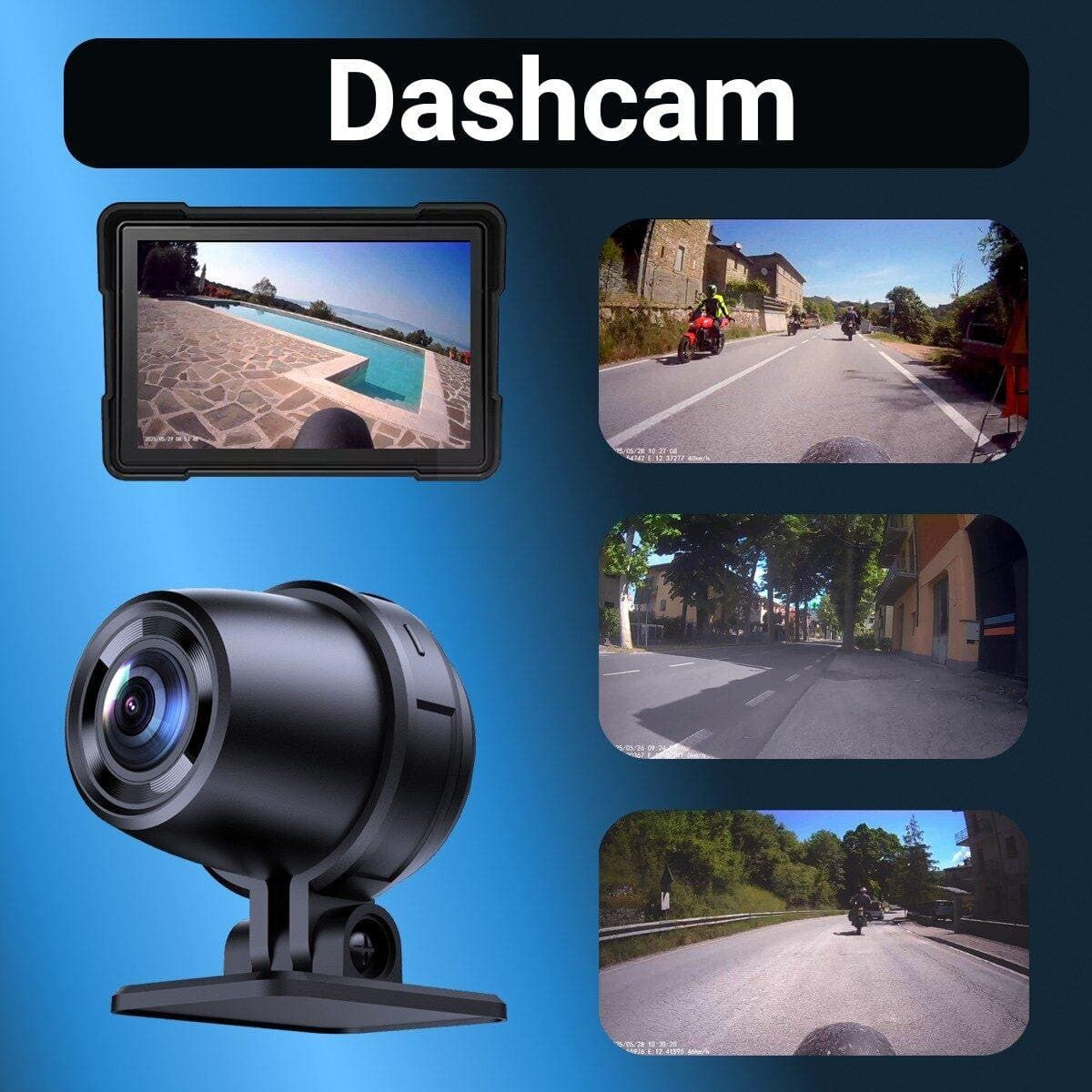 Motor – CarPlay-scherm 5 inch · waterdicht · met camera's · RD-MN5