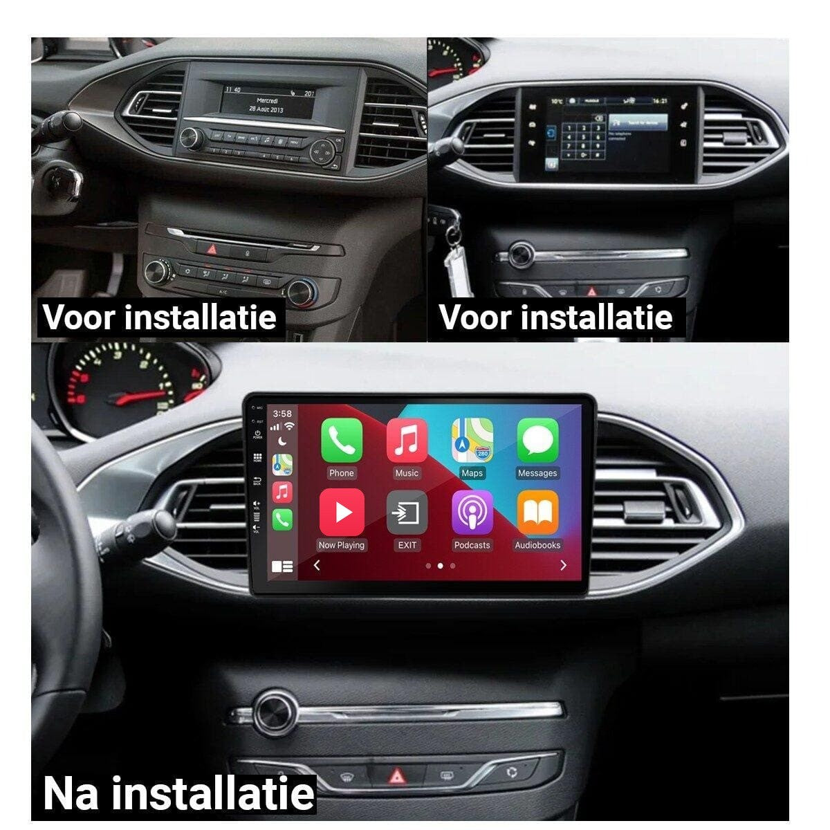 Peugeot 308 (2013–2021) – CarPlay-scherm 9 inch