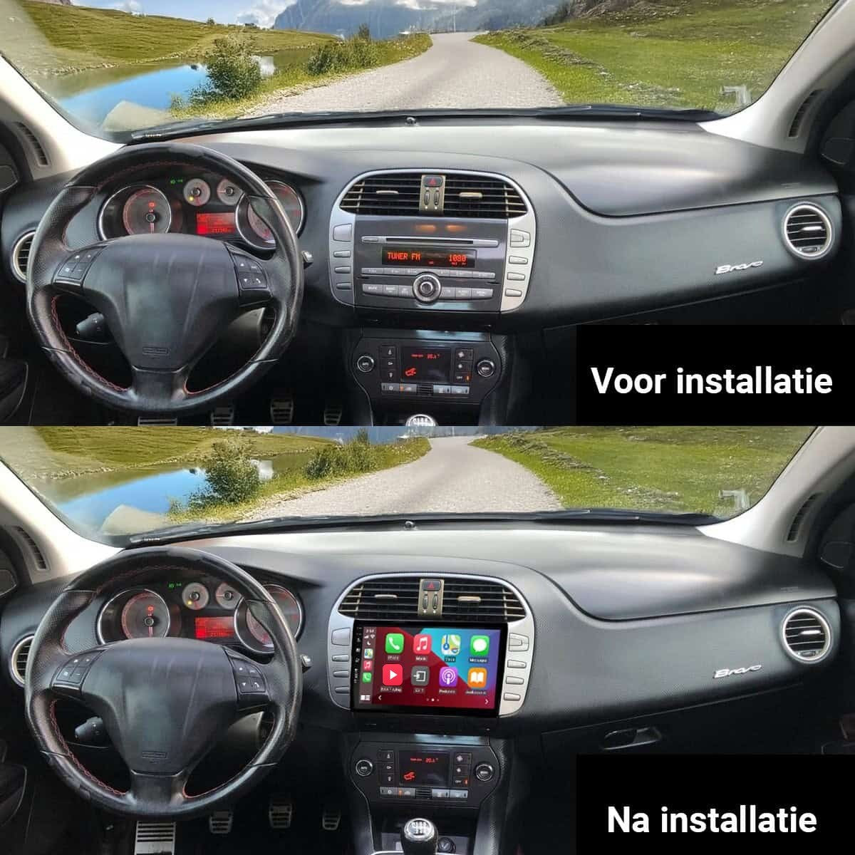 Fiat Bravo (2006–2016) – CarPlay-scherm 9 inch · DAB+ · RD-D040Q