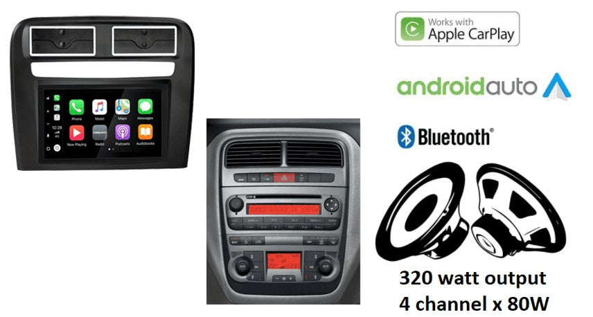 Fiat Grande Punto (2005–2010) – CarPlay-autoradio · zwart · RD-675DBT