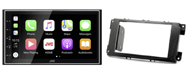 Ford Focus, Mondeo, C-Max, S-Max, Galaxy & Kuga – JVC CarPlay-autoradio · zwart ovaal